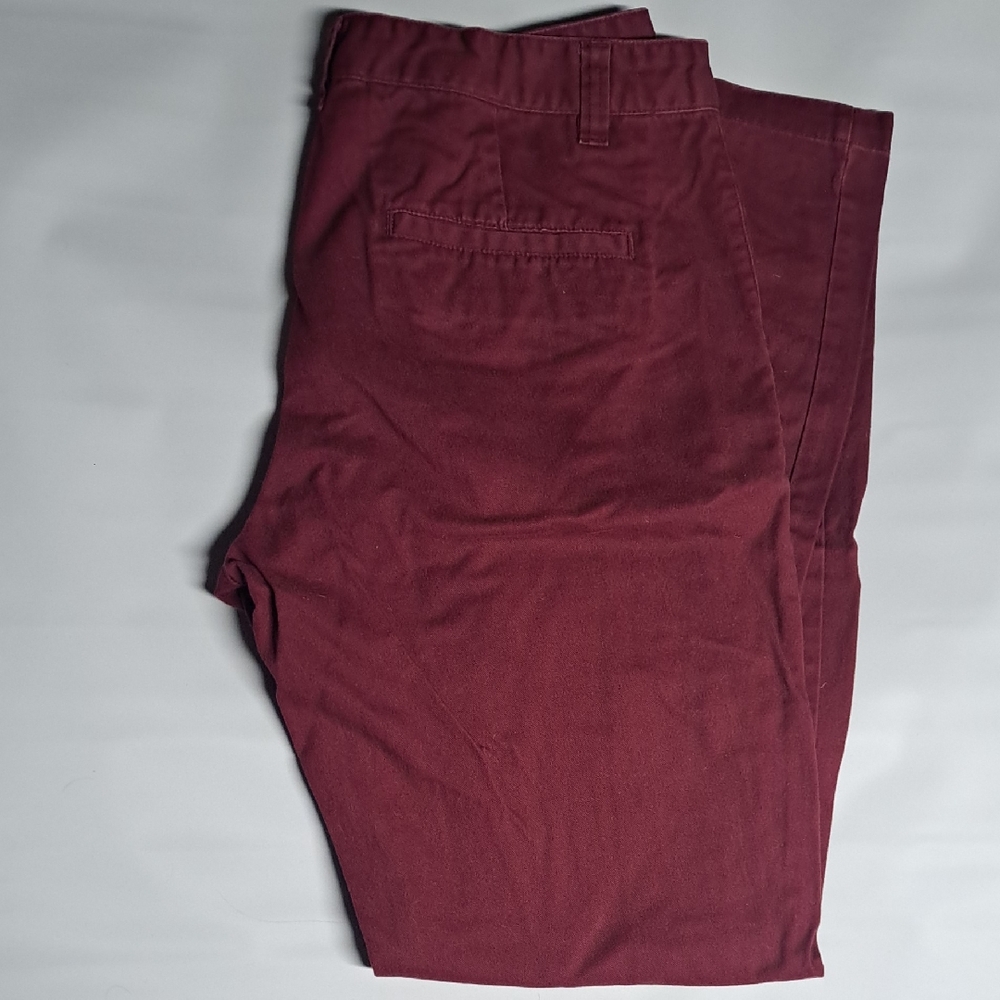 21men Men's Burgundy Chinos